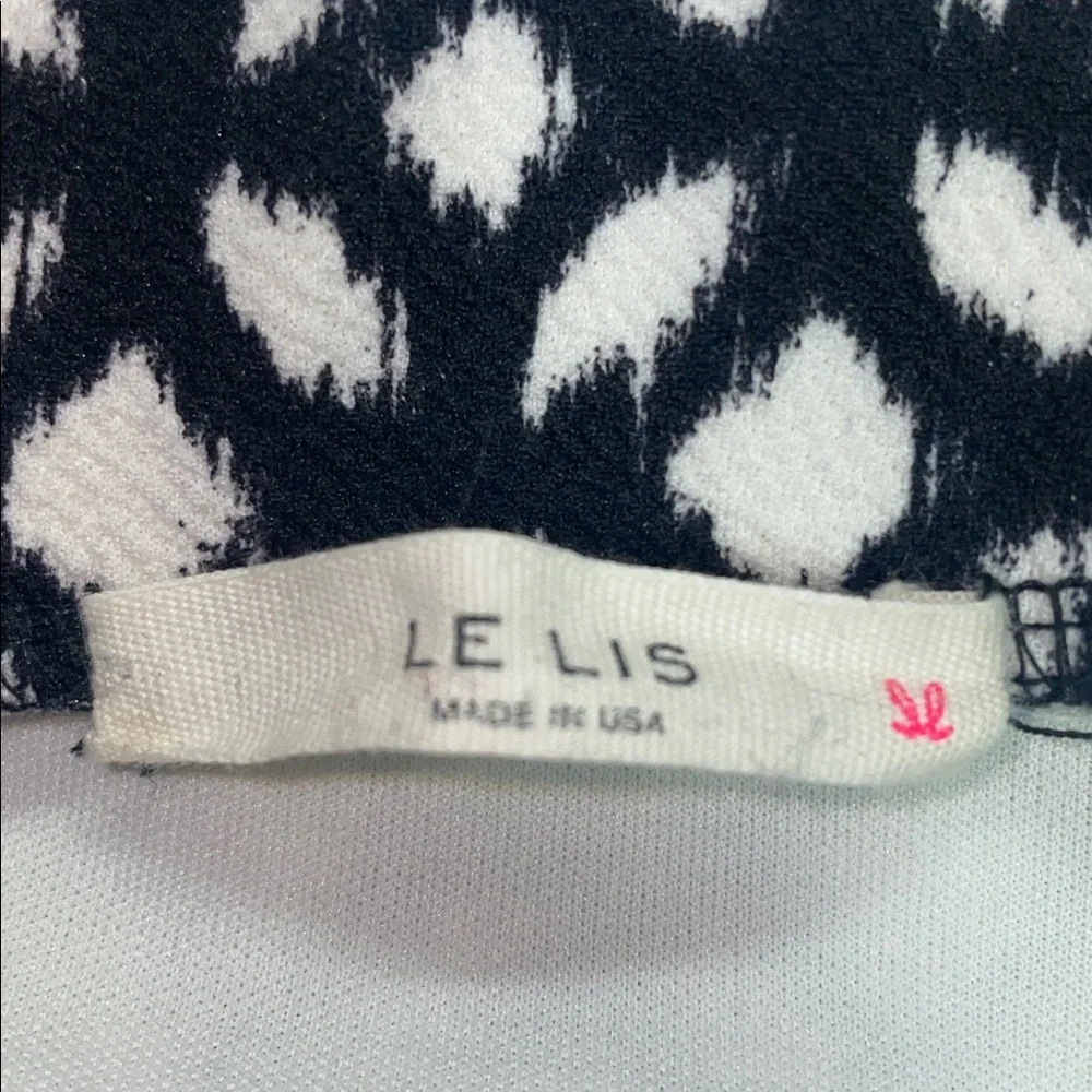 Anthropologie Le Lis Maura black & white geometric print A-line skirt.  Sz Small